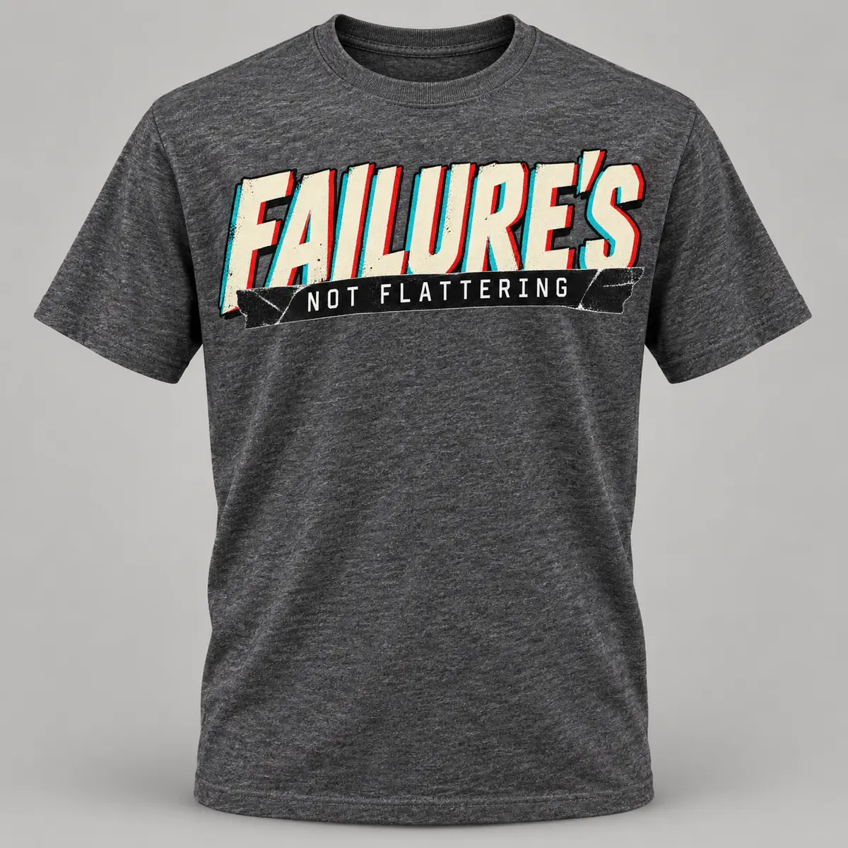 Misprint Heather-Gray Tee — Failure’s Not Flattering merch