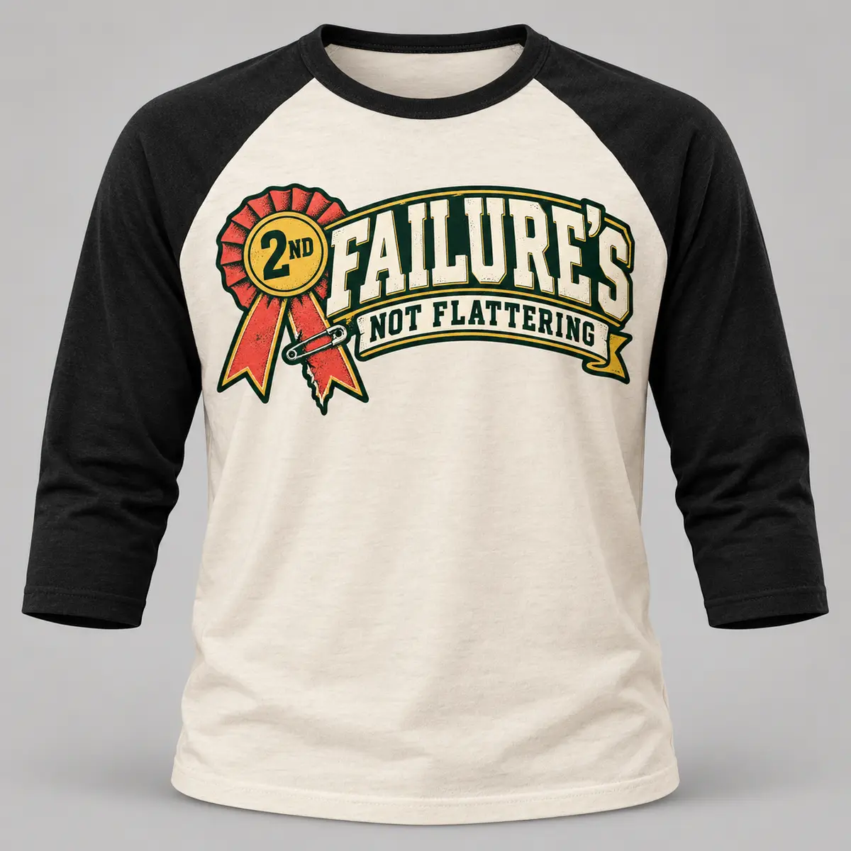 Honorable Mention Baseball Raglan — Failure’s Not Flattering merch